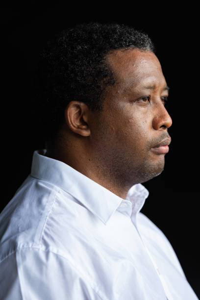 istock Portrait of handsome black man profile view 1500516717