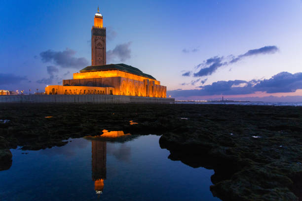 istock view of Hassan II mosque reflected on water 1500520791