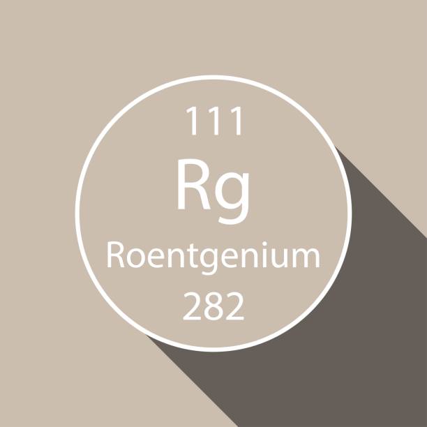 istock Roentgenium symbol with long shadow design. Chemical element of the periodic table. Vector illustration. 1500520955