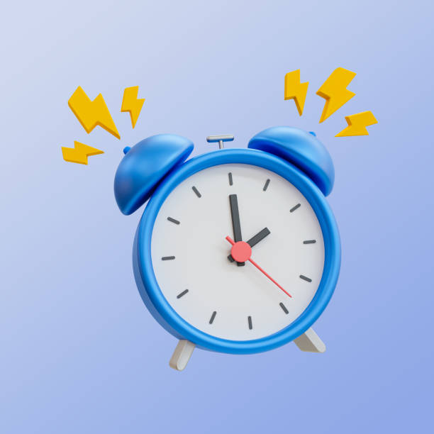 istock 3d minimal quick time concept. urgent work. fast service. alarm clock with thunder icon. 3d illustration. 1500521514