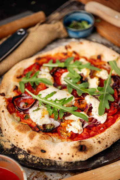 istock Red Onion and Tomato Pizza with Burrata 1500523458