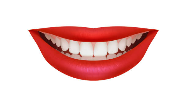 istock 3D illustration of realistic red lips with a bright and beautiful smile.
Perfect for cosmetic, fashion, makeup. Realistic white healthy teeth for stomatology. Essence of love, beauty, and makeup. 1500528814