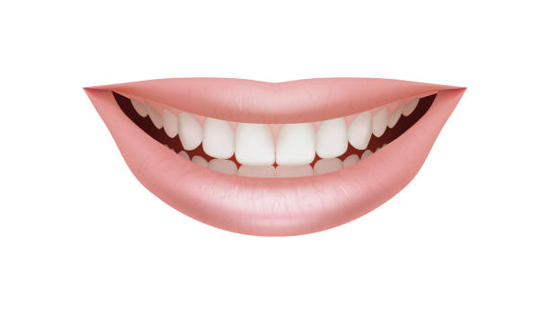 istock Realistic and beautiful 3D illustration of a female smile, featuring shiny pink lips and white teeth. Perfect for dental, cosmetic, or oral care themes. Isolated on a white 1500529398