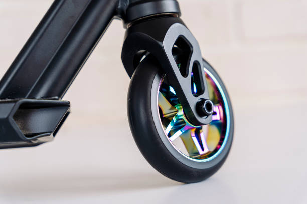 istock front wheel of stunt scooter or a durable children's stunt scooter 1500529684