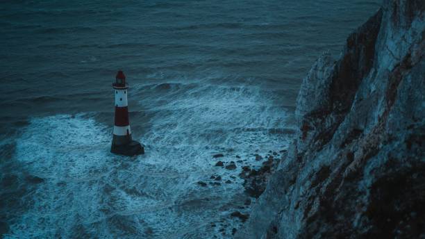 istock Flamborough Lighthouse surrounded by chalk cliffs in England 1500530148