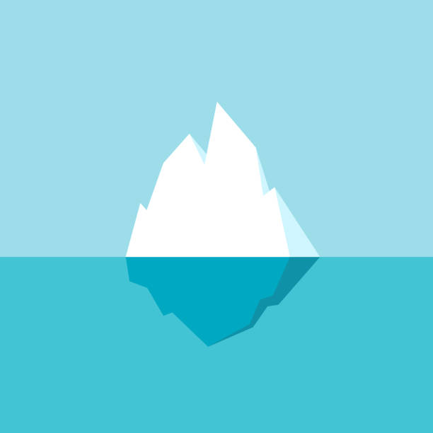 ilustrações, clipart, desenhos animados e ícones de iceberg ícone de vetor - tip of the iceberg