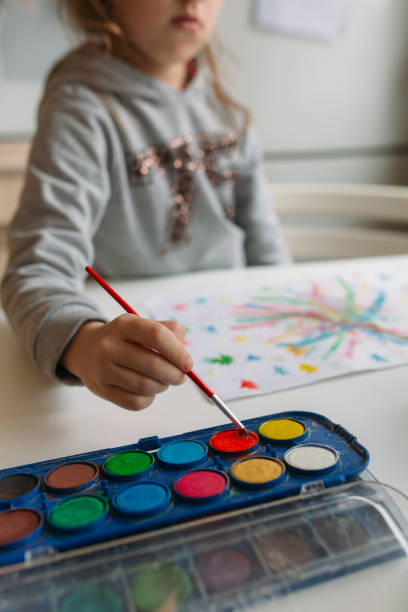 istock Little girl having her creativity time at home 1500535893