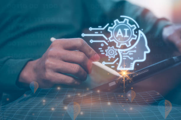 istock artificial intelligence Digital transformation change management, internet of things. man  working on virtual diagram, smart industry.Ai tech 1500539037