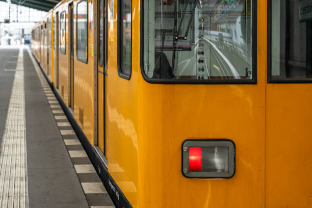 istock Rear view of subway train at subway station 1500540070