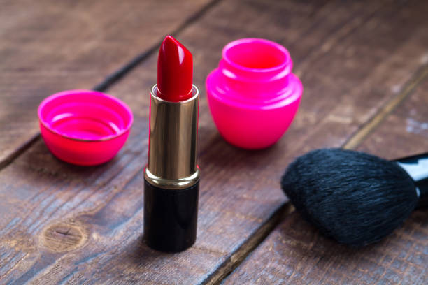 Female hands on table, beauty products.