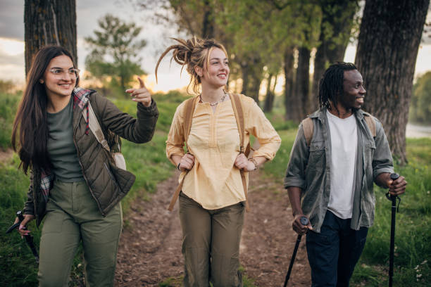 istock Friends hikers in nature 1500542835