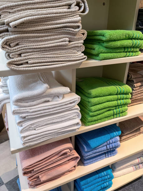istock Colorful Array of Towels on Display in Store 1500543013