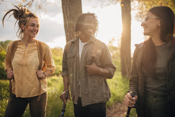 istock Friends hikers in nature 1500545114