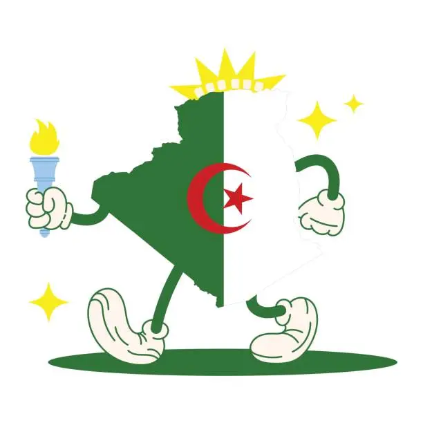 Vector illustration of 5 July Independence Day in Algeria