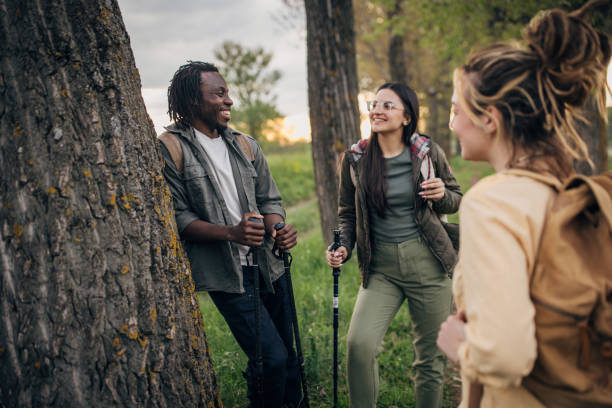 istock Friends hikers in nature 1500548476