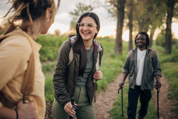istock Friends hikers in nature 1500548595