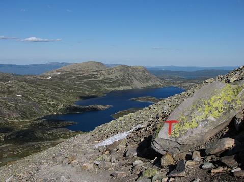 Fantastic views on the way to the top of Gaustatoppen, Telemark, Norway