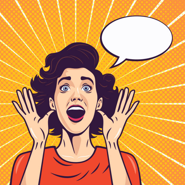 Vector Banner with Woman, Wow Face, Holding Hands, Arms, Palms Near Her Cheeks in Pop Art Comic Style. Advertising Poster for Sale, Discount Placard, Flyer Card. Beautiful Surprised Woman Vector Banner with Woman, Wow Face, Holding Hands, Arms, Palms Near Her Cheeks in Pop Art Comic Style. Advertising Poster for Sale, Discount Placard, Flyer Card. Beautiful Surprised Woman. pics for classic pin up poses stock illustrations