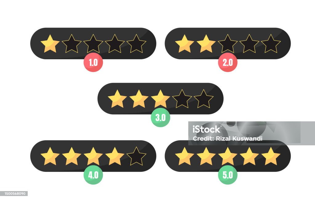Set Of Star Rating Design Element Collection Stock Illustration ...