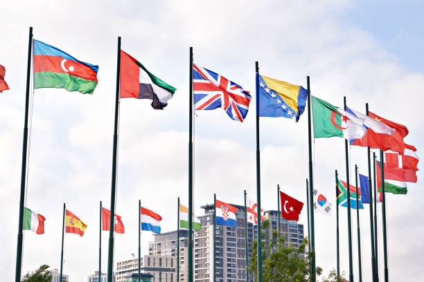 istock Flags of countries for business events 1500568658