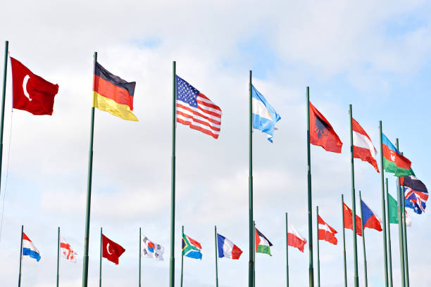 istock Flags of countries for business events 1500568768