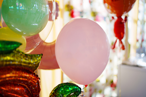 Aerodesign. Decorating a children's party with colorful balloons
