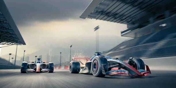 istock Racing Car Teammates Driving At Speed 1500583173