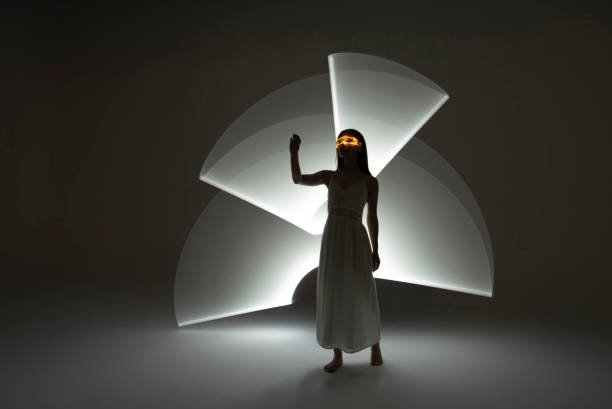 istock Young woman wearing AR glasses 1500583665