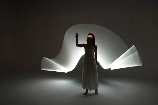 istock Young woman wearing AR glasses 1500583670
