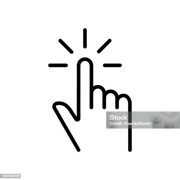 Pc. Click Hand Computer Hand Cursor Click Hand Pointer Clicking Effect Vector ...