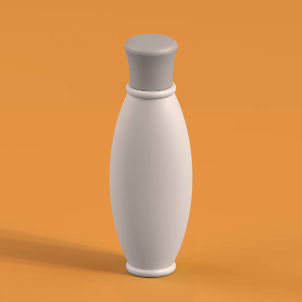 istock Monochrome Bottle on Orange Background, 3d Rendering 1500594495