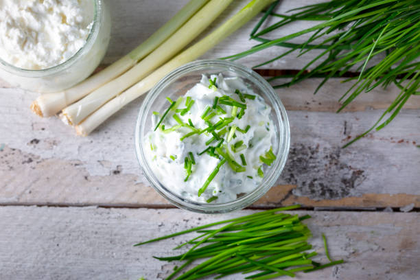 istock Fresh curd and herbs - dairy product 1500599669