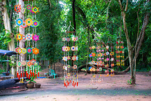 istock Colorful paper lanterns Lanna style hanging 1500600086