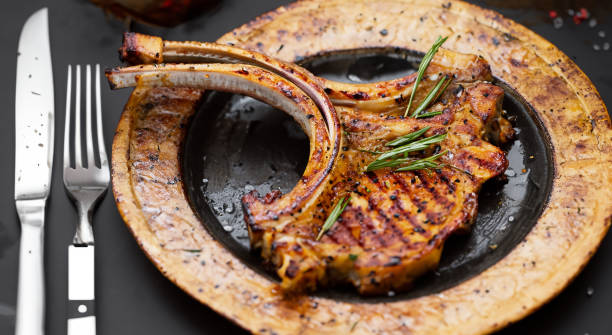 istock delicious roast meat on gray background in high resolution 1500600785