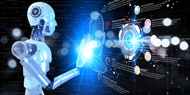 istock Hands of robot and human touching on big data network connection background, AI, Machine learning, Science and artificial intelligence technology, innovation and futuristic. 1500611023
