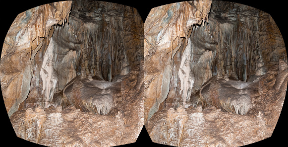 Unique underground geology of  stalactites and stalagmites.