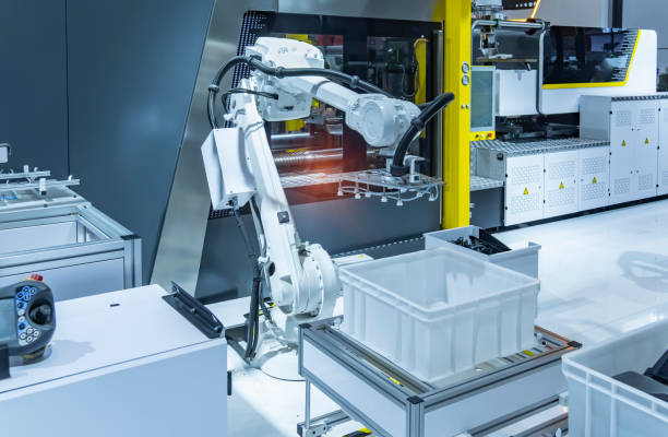 istock pneumatic piston sucker unit on industrial machine,automation compressed air production 1500616044