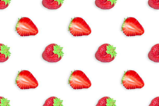 istock Creative strawberry mockup isolated on white background. Food concept. copy space 1500621335