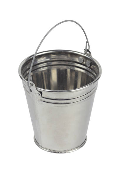 istock Bucket, metal bucket isolated from background 1500621886