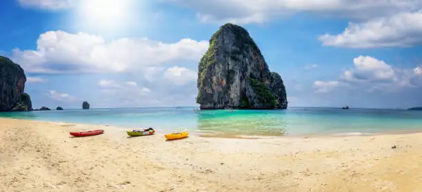 Photo of Panoramic viea of the popular Phra Nang Cave Beach at Railey