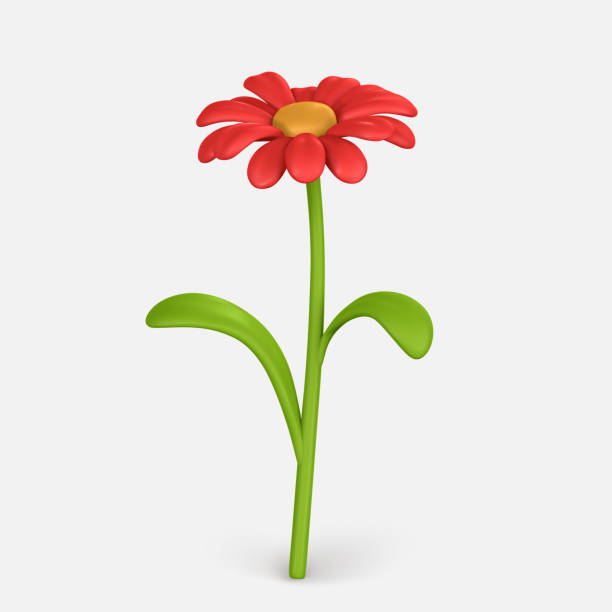 istock 3D Cute Dahlia. Flower chamomile in cartoon style. Vector illustration 1500628149