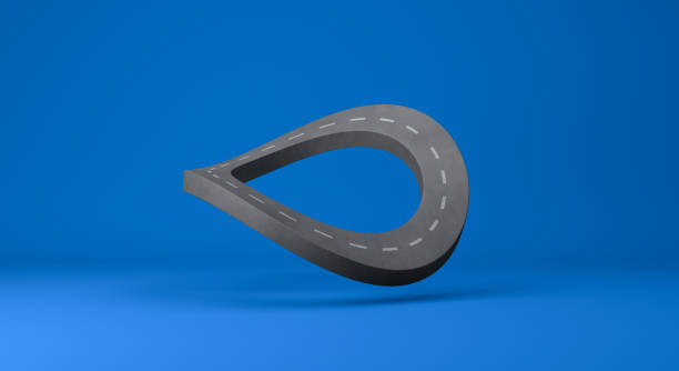 istock Realistic roundabout street 1500631171
