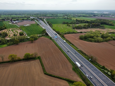 motorway surrounded by Beautiful English countryside