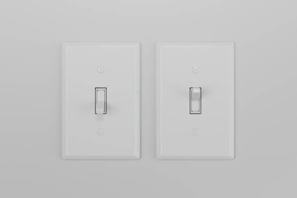 istock Household 3D Rendered Light Switches on Wall 1500647430