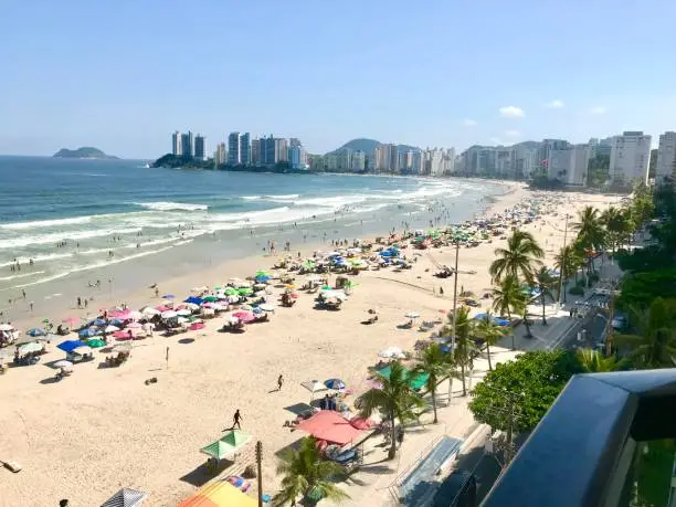 Pitangueiras Beach ,in Guaruja,Brazil