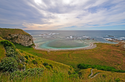 Scenic Inlet on a Remote Coast Near Kaikoura, New Zealand