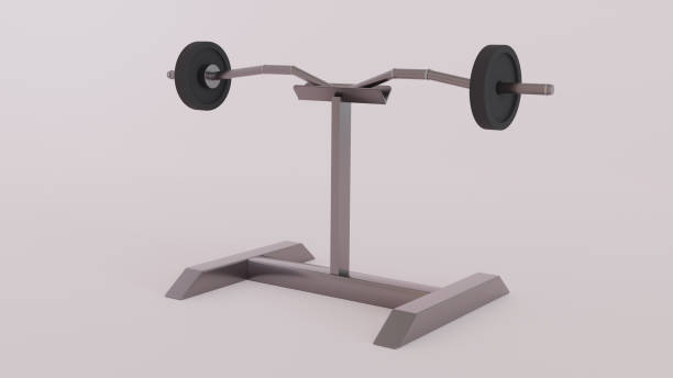istock 3d render curl bar stand illustration with white background 1500660104