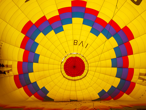 Interior of a hot air balloon. Taken via medium format camera.