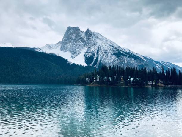 istock Tranquil lake surrounded by lush green trees 1500668846