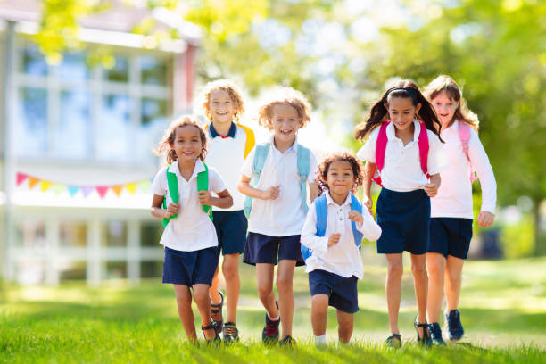 istock Kids back to school. Group of children. 1500673669